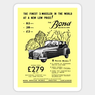 1957 BOND MINICAR - advert Magnet